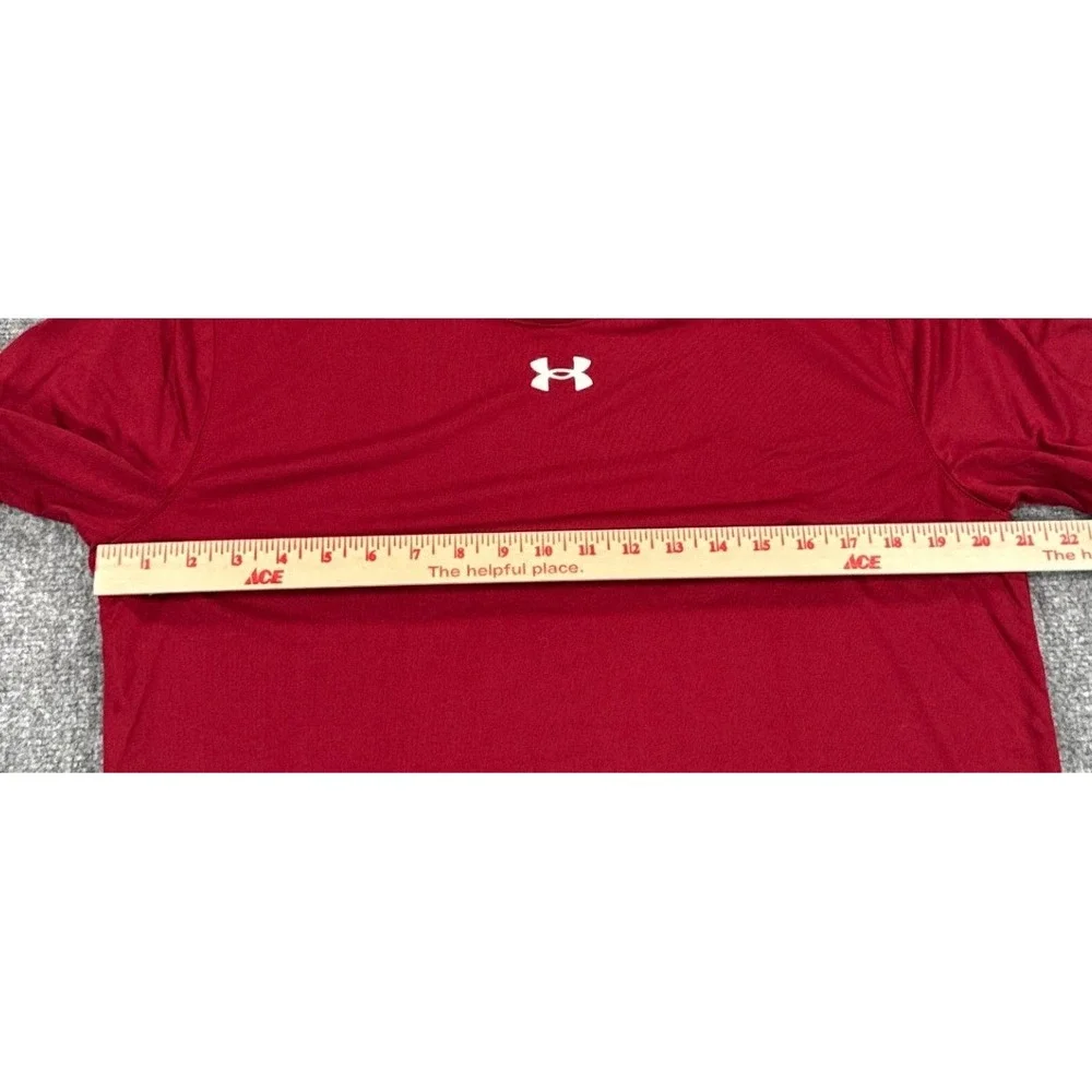 Under Armour Mens Medium Team Tech Shirt Red Loose Fit Performance Tee NWT